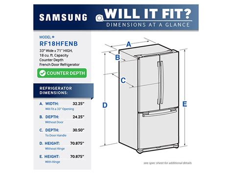 18 cu. ft. Counter Depth French Door Refrigerator Refrigerators ...