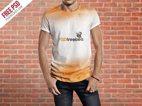 Men T-Shirt Mockup Free PSD | PSDFreebies.com