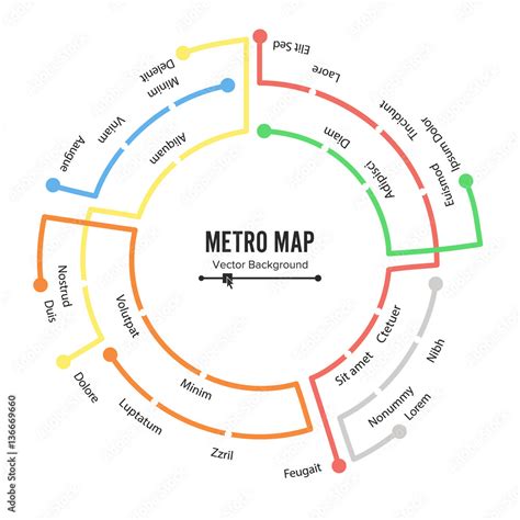 Metro Map Vector. Plan Map Station Metro And Underground Railway Metro ...