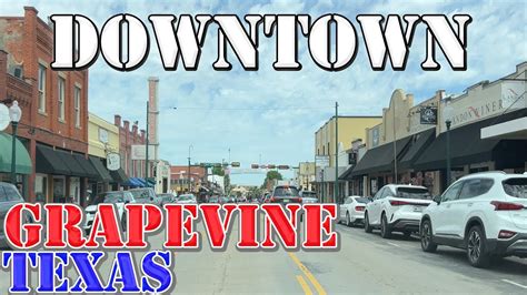 Grapevine - Texas - 4K Downtown Drive - YouTube