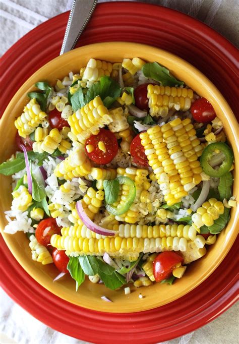 Fresh corn-rice salad - Saving Room for Dessert