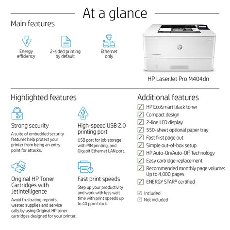 HP LaserJet Pro M404dn A4 Mono Laser Printer - W1A53A