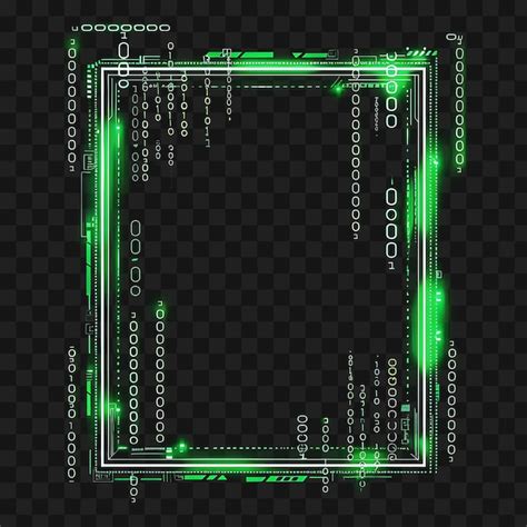 Premium PSD | Psd binary code light neon frame with binary digits and ...