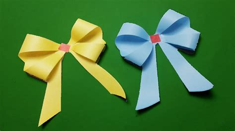 How to make Easy Origami Bow ? paper Neck-Tie/Easy Paper Craft Tutorial Step by step. - YouTube