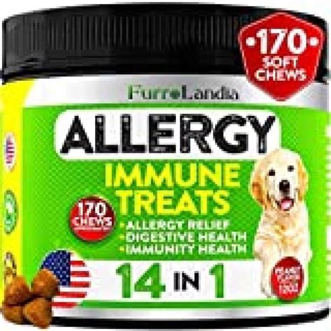 Allergy Relief Immune Supplement for Dogs - Seasonal Allergies, Itch ...