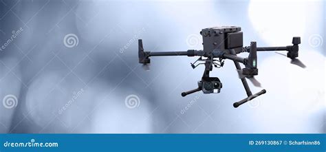 Industrial Drone with Camera Stock Image - Image of technology, symbol: 269130867