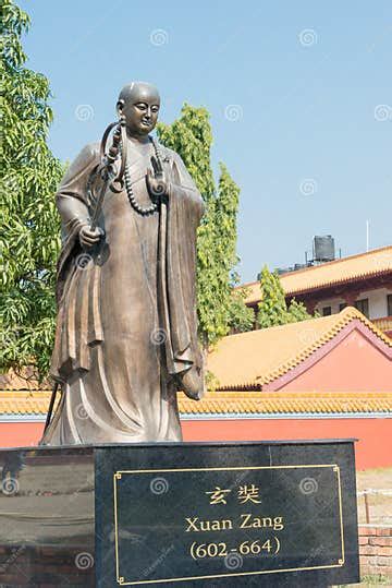 Xuanzang Statue at Chinese Buddhist Monastery in Lumbini, Nepal. Stock ...