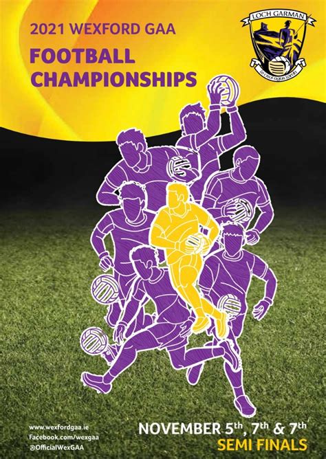 Wexford GAA Club championship Football Semi Finals online Programme: Download here - Wexford GAA