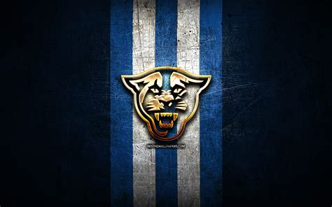 Download wallpapers Georgia State Panthers, golden logo, NCAA, blue ...