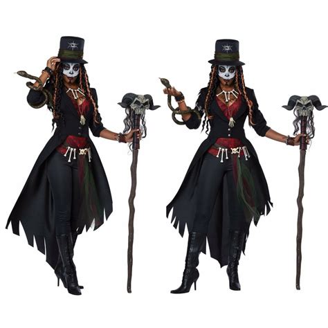 Voodoo Black Magic Skull New Orleans Mardi Gras Bayou Priestess Mambo Costume | eBay | Mardi ...