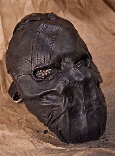 Black Leather Mask Furious Fighter Mask Post-apocalyptic - Etsy