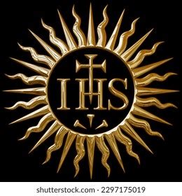 Jesuits Gold Symbol On Black Background Stock Illustration 2297175019 ...