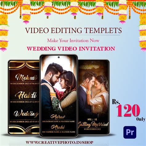 Wedding Invitation Gold Project Premiere Pro - CreativePhoto