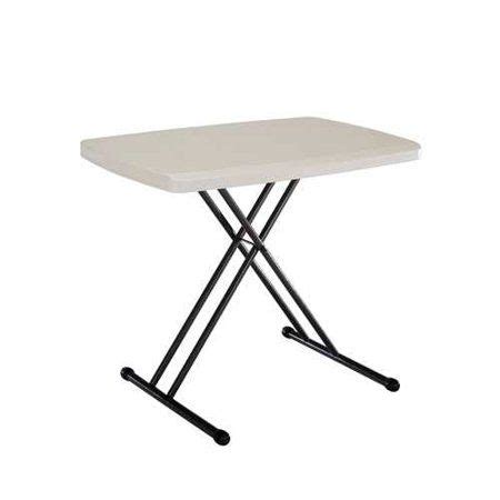 Lifetime 30 inch Personal Folding Tray Table, Almond, Beige Table Legs ...