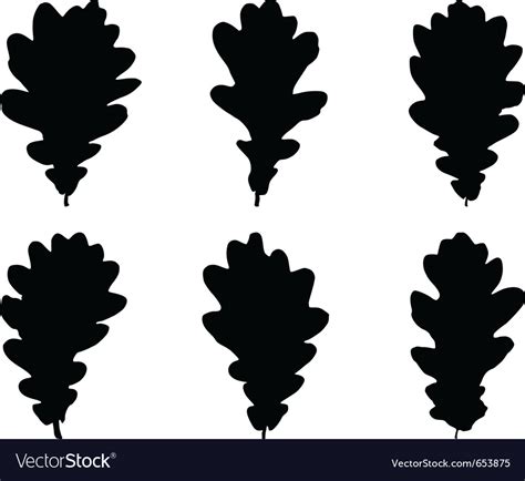 Oak leaves Royalty Free Vector Image - VectorStock