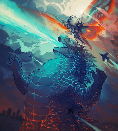 Godzilla painting #2 is finished!! I learned a lot of stuff from the ...