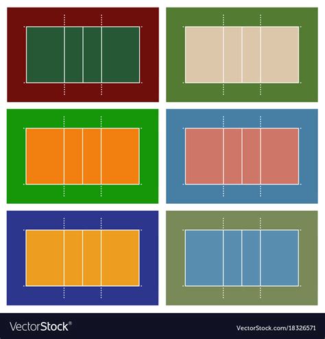 Volleyball court Royalty Free Vector Image - VectorStock