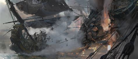 Download 4K Pirate Ship During Battle Wallpaper | Wallpapers.com