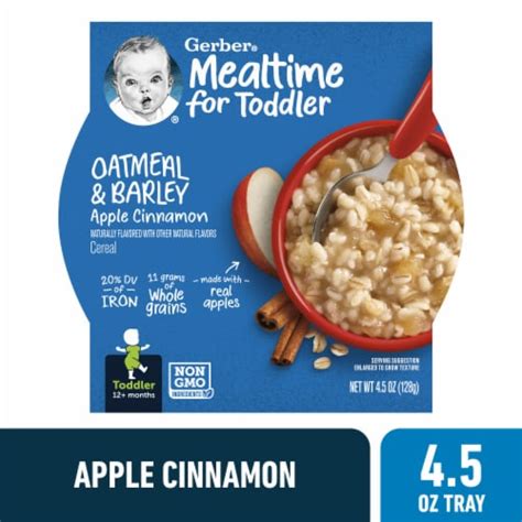 Gerber® Oatmeal & Barley Apple Cinnamon Toddler Cereal, 4.5 oz - Fry’s Food Stores