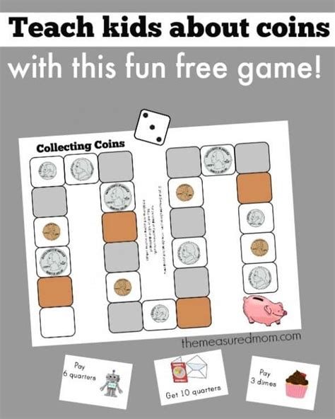 FREE Printable Collecting Coins Math Game - Homeschool Giveaways