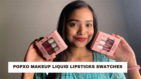 New POPxo liquid lipstick swatches *Newly launch #newlaunch #popxobeauty #minilipstick #swatches ...