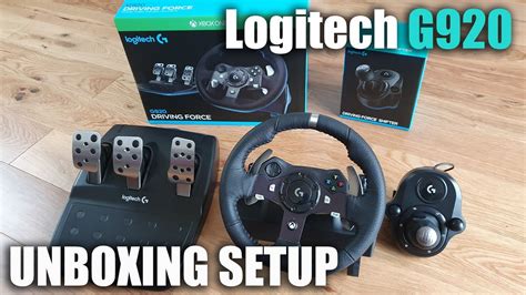 Unboxing and setup of a Logitech G920 steering wheel for a XBOX/PC for Beginners