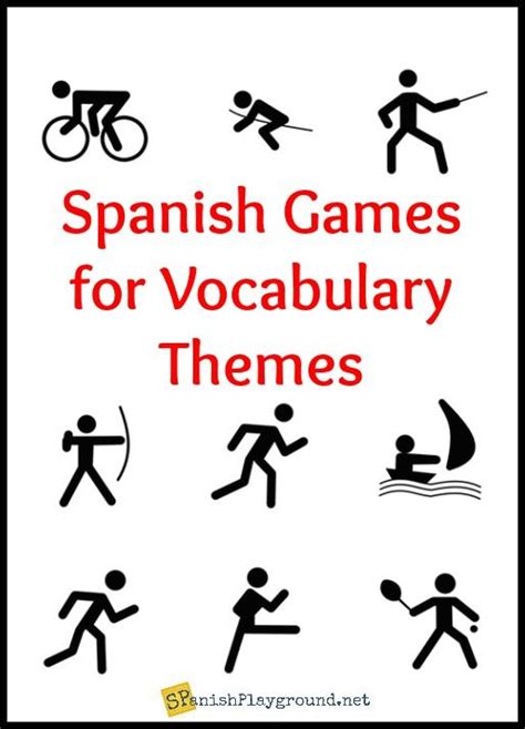 Spanish Vocabulary Games for Themes - Spanish Playground | Spanish ...