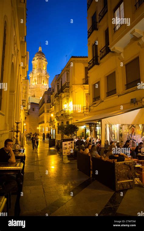 Nightlife Malaga Spain Stock Photo - Alamy