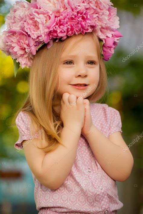 Beautiful baby girl with blonde hair outdoors. Little girl 2-3 year old Stock Photo by ©margo ...