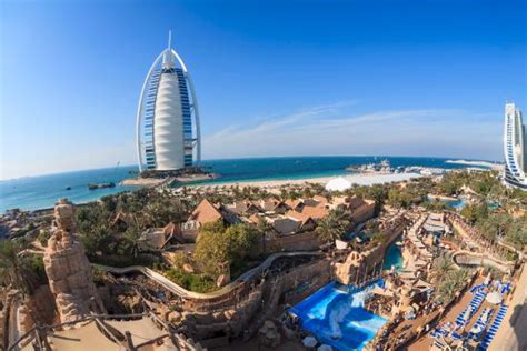 Great view to Burj Al-Arab Hotel and sea - Picture of Wild Wadi Waterpark, Dubai - TripAdvisor