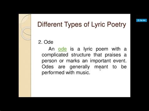 Lyric Poems