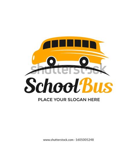 School Bus Vector Logo Template Cartoon Stock Vector (Royalty Free ...