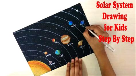 Solar System Drawing For Kids