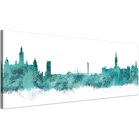 Glasgow Skyline Print on Canvas Framed Wall Art Picture - Etsy