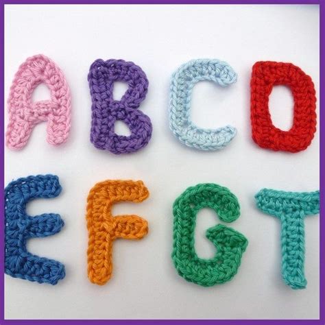 5 crochet letters, applique alphabet. | Crochet letters pattern ...