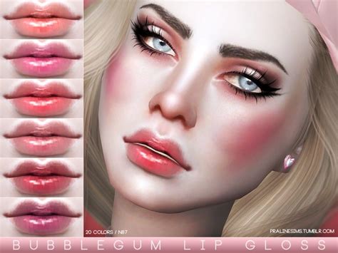 Bubblegum Lip Gloss N87 by Pralinesims at TSR » Sims 4 Updates