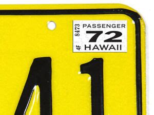 Hawaii license plate registration sticker, 1972 | eBay