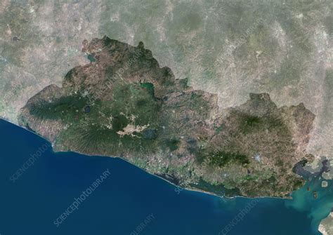 El Salvador, satellite image - Stock Image - C059/1155 - Science Photo ...