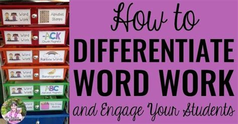 How to Offer Word Work Activities Students Really Love | Word work, Word work activities, Word ...