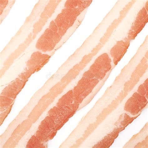 Surface Coated With Raw Bacon Slices Stock Photo - Image of crisp ...