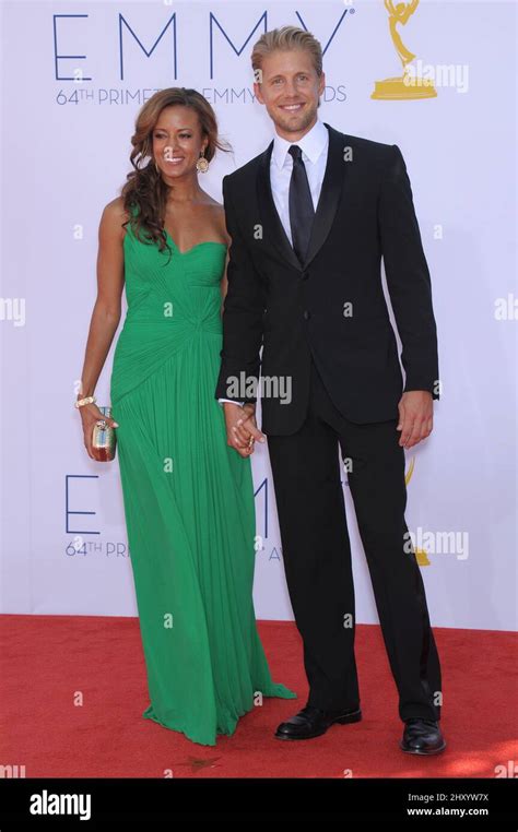 Matt Barr and Heather Hemmens attends the 64th Primetime Emmy Awards ...