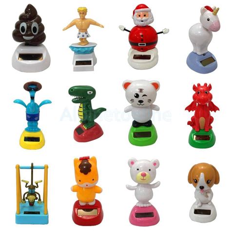 Solar Power Dancing Animal Pet Model Figurine Home Office Car Decor Kid ...