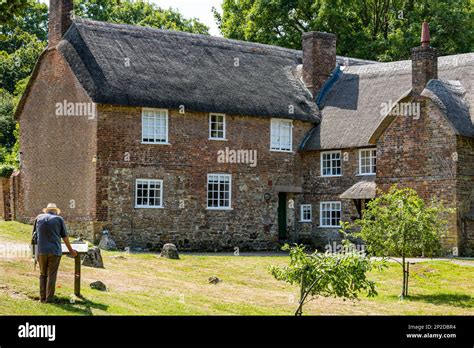 Quaint thatched roof house, St Gabriel's Cottages, Morcombelake, Dorset ...