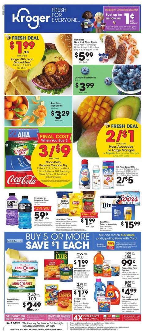 Kroger Weekly Ad Sep 16 – Sep 22, 2020