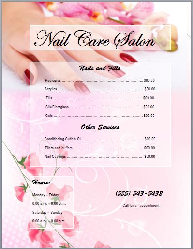 22 Free Nail Salon Flyer Templates Free Photo by Nail Salon Flyer Templates Free - Cards Design ...