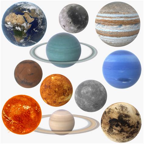 3d solar planets model