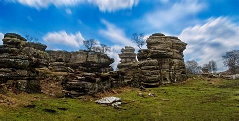 solid, green, rock formation, geology, no people, shapes, grey, plant ...