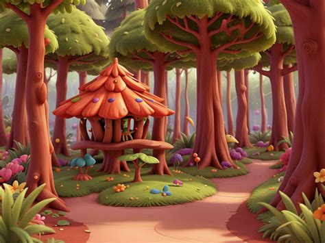 3D Animation forest scene with various forest trees 27506700 Stock ...