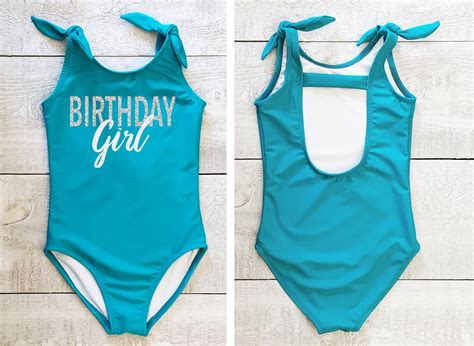 Birthday girl swimsuit Girls Swimwear | Etsy