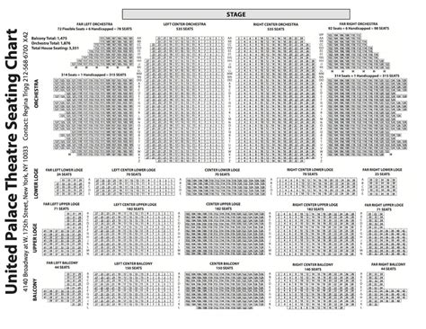 United Palace Theatre Seating Chart - Theatre In New York